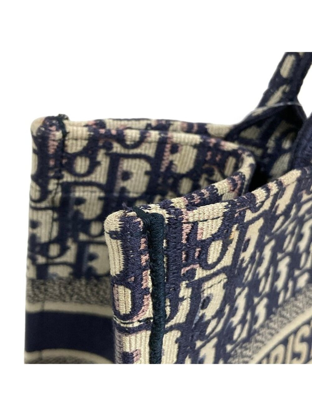 Dior Tote Book Vintage Small Ivory Navy - Picture 11 of 15